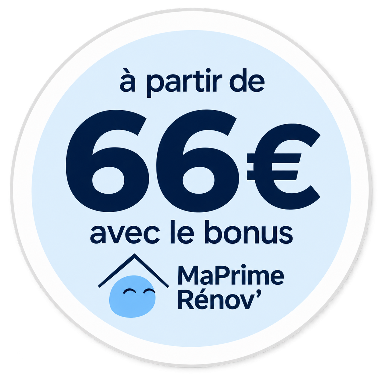 À partir de 66 € avec le bonus MaPrimeRénov'